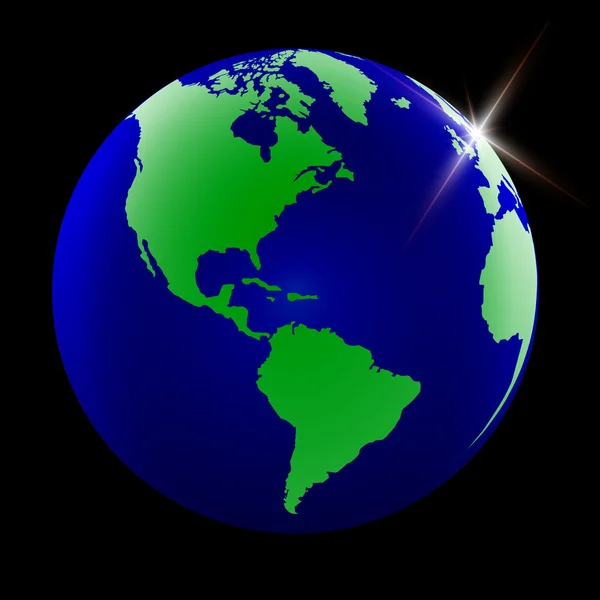 Globe Earth Icon. Asia. Mapa del mundo con globos editables detallados. Ilustración vectorial . — Vector de stock