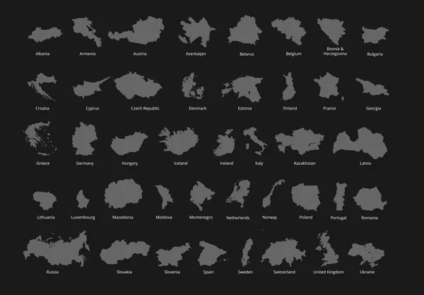 Colorido países europeus mapa político com claramente rotulado, camadas separadas. Ilustração vetorial . —  Vetores de Stock