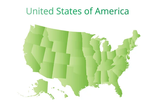 Карта США. Зображення з відсічним контуром. Векторна ілюстрація. — стоковий вектор