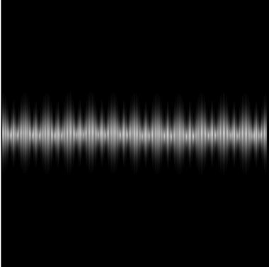 Karanlık bir arka plan üzerinde renkli ses dalgası. Vektör çizim.