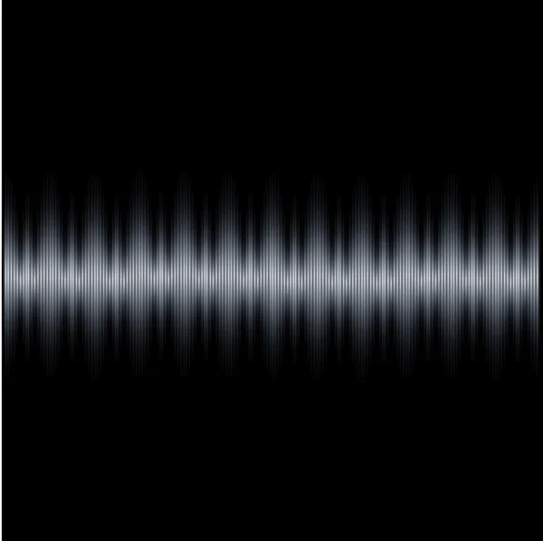 Kleurrijke geluidsgolf op een donkere achtergrond. Vectorillustratie. — Stockvector