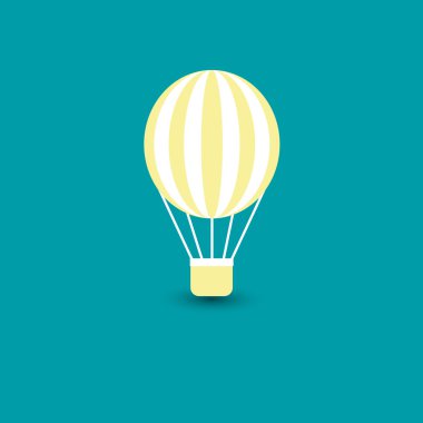 Düz hava balon simgesi. Vektör çizim.