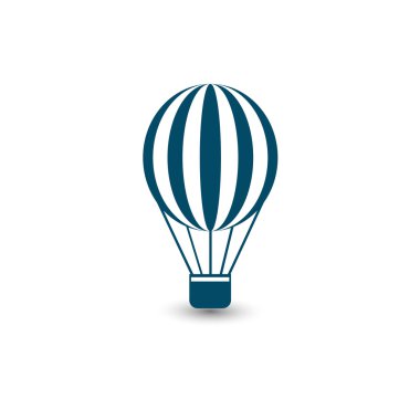 Düz hava balon simgesi. Vektör çizim.