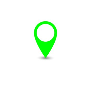 Renkli konumu simgesi. Vektör çizim.