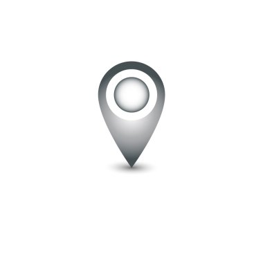 Renkli konumu simgesi. Vektör çizim.