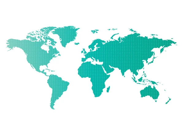 Carte du monde pays coloré avec des points. Illustration vectorielle . — Image vectorielle