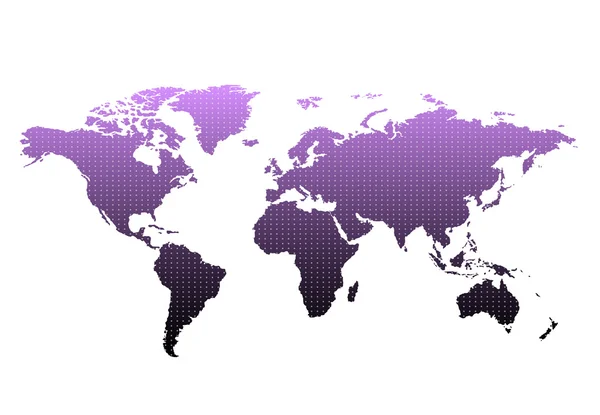 世界地図の国ドット カラフルです。ベクトル図. — ストックベクタ