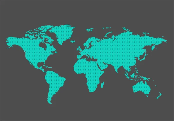 Mapa del mundo países coloridos con puntos. Ilustración vectorial . — Archivo Imágenes Vectoriales