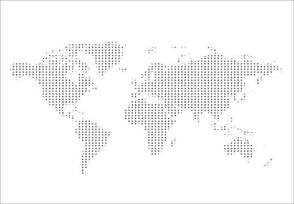 Carte du monde pays coloré avec des points. Illustration vectorielle . — Image vectorielle