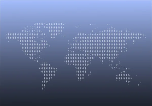 Mapa del mundo países coloridos con puntos. Ilustración vectorial . — Archivo Imágenes Vectoriales