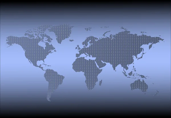Dünya Haritası ülkeler ile nokta renkli. Vektör çizim. — Stok Vektör