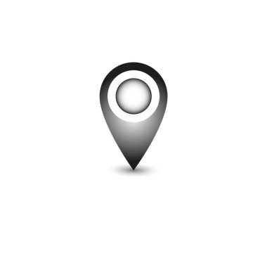 Renkli konumu simgesi. Vektör çizim.