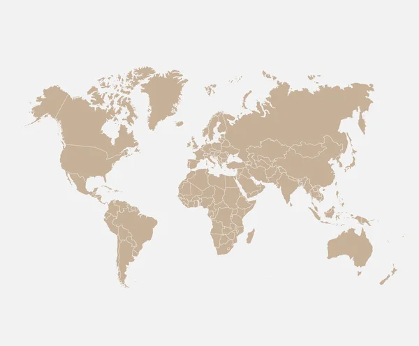 다채로운 세계 지도 국가입니다. 벡터 일러스트 레이 션. — 스톡 벡터