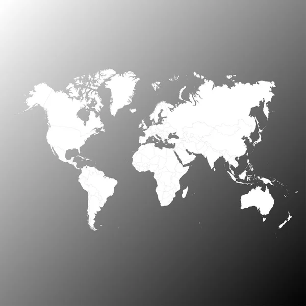 Weltkarte Länder bunt. Vektorillustration. — Stockvektor