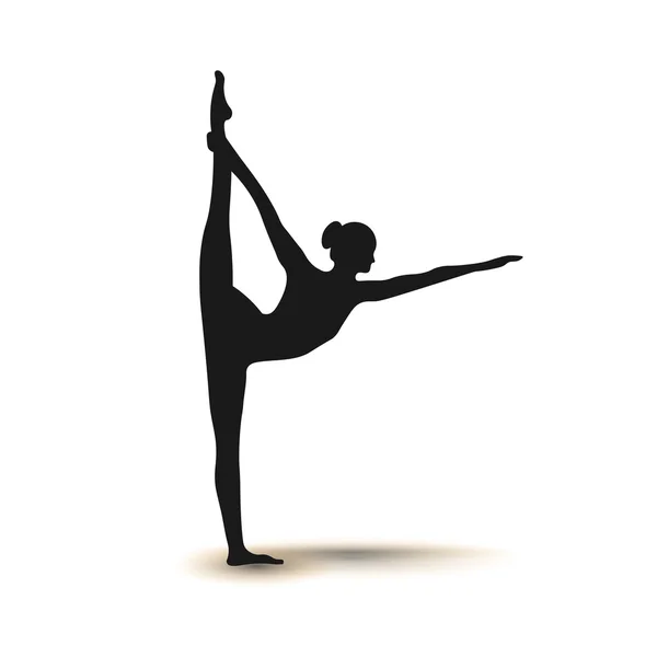 Posizioni di yoga. Icona delle sagome. Illustrazione vettoriale — Vettoriale Stock