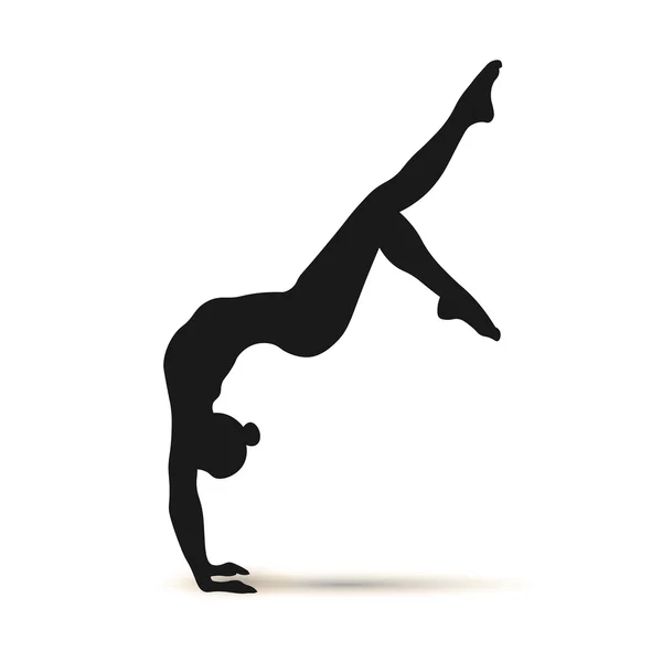 Yoga Positions. Silhouettes icons set. Vector illustration Stock Vector