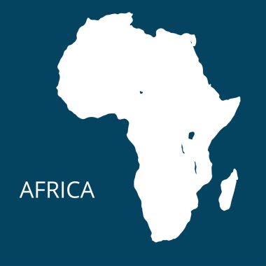 Afrika harita. Vektör çizim.