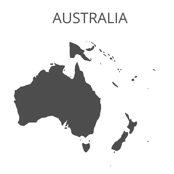 Slepá mapa Austrálie. Vektorové ilustrace. — Stockový vektor