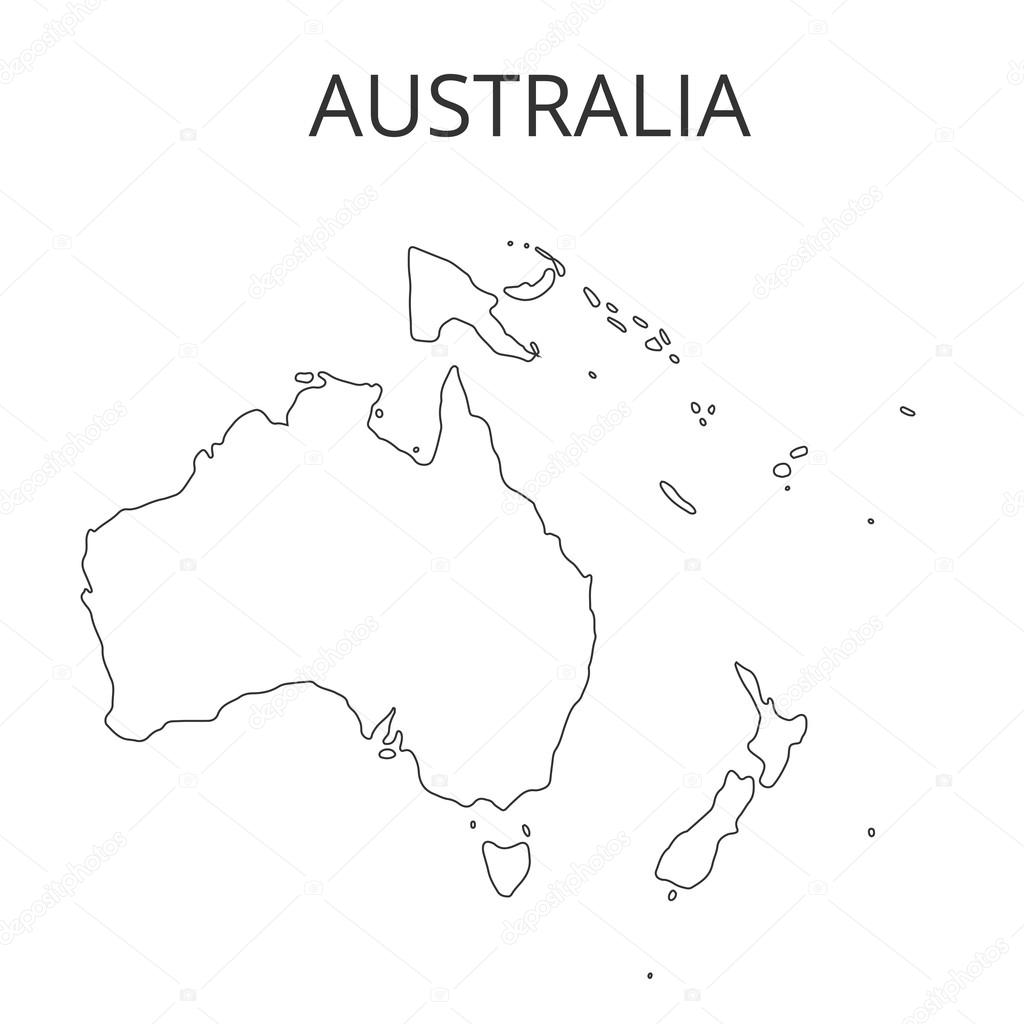austrálie slepá mapa Slepá mapa Austrálie. Vektorové ilustrace — Stock Vektor © rb  austrálie slepá mapa