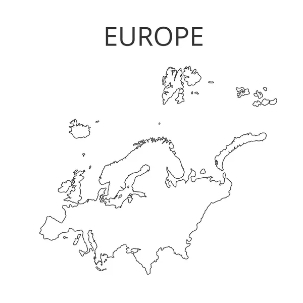Carte d'Europe. Illustration vectorielle . — Image vectorielle