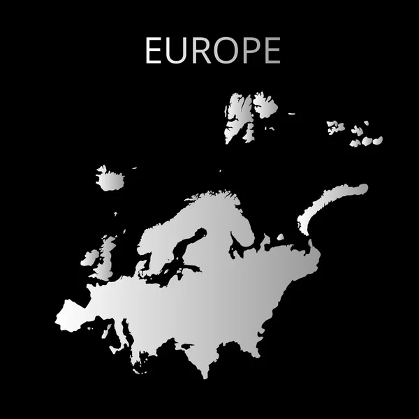 Карта Европы. Векторная иллюстрация . — стоковый вектор