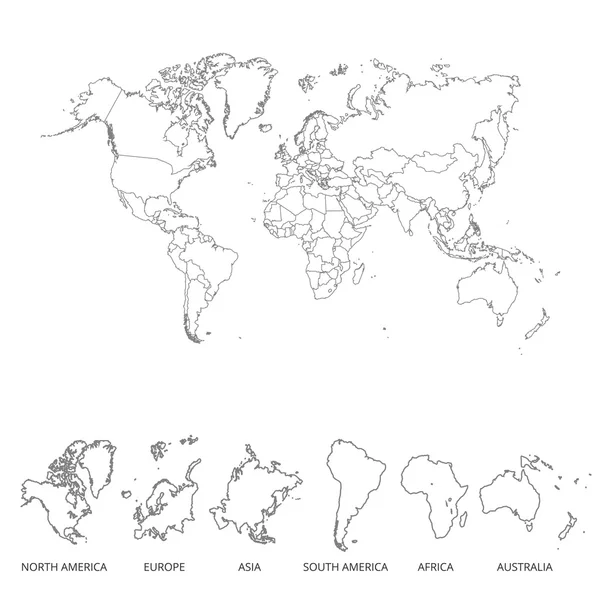 Carte du monde colorée. Illustration vectorielle . — Image vectorielle