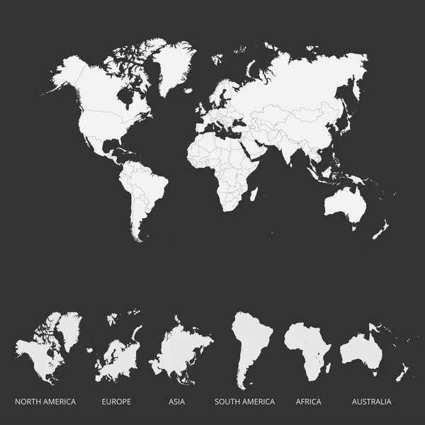 Mapa do mundo colorido. Ilustração vetorial . —  Vetores de Stock