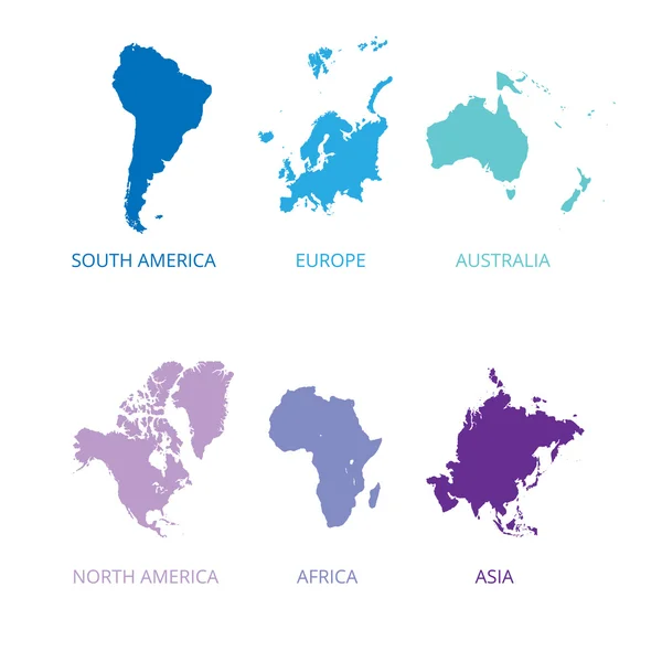 Karta världen färgglada. Vektor illustration. — Stock vektor