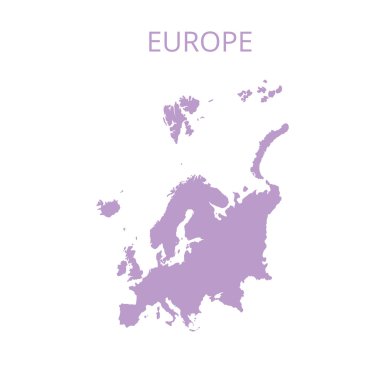 Avrupa Haritası. Vektör çizim.