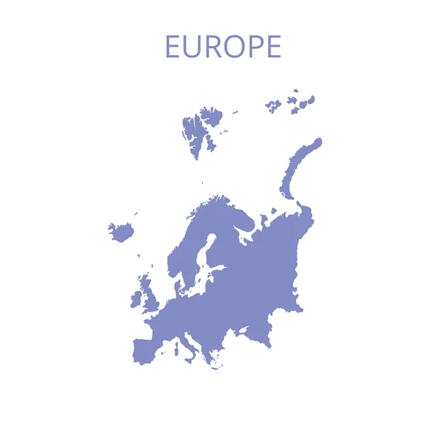 Europakarte. Vektorillustration. — Stockvektor