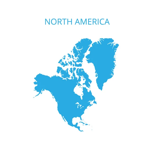 Карта Северной Америки. Векторная иллюстрация . — стоковый вектор