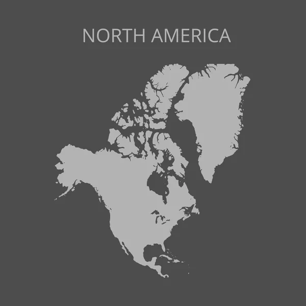 Mapa Severní Ameriky. Vektorová ilustrace. — Stockový vektor