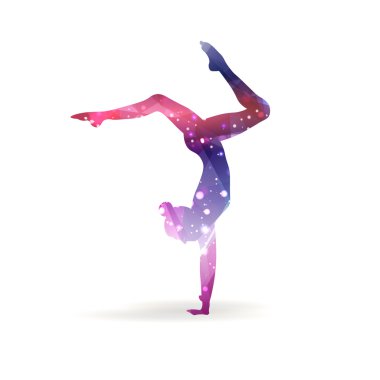 Yoga pozisyonları. Siluet simge. Vektör çizim
