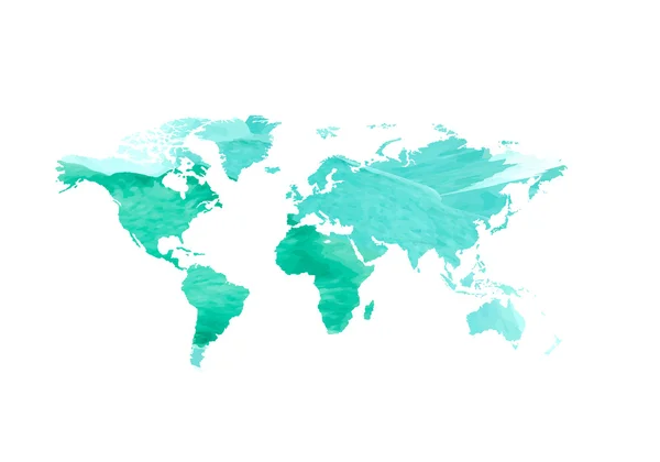 Pennellate sulla mappa del mondo. Illustrazione vettoriale . — Vettoriale Stock