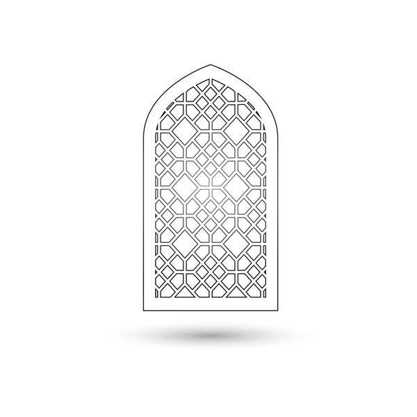Ramadan Kareem Moschee Fenster für islamische. Vektorillustration. — Stockvektor