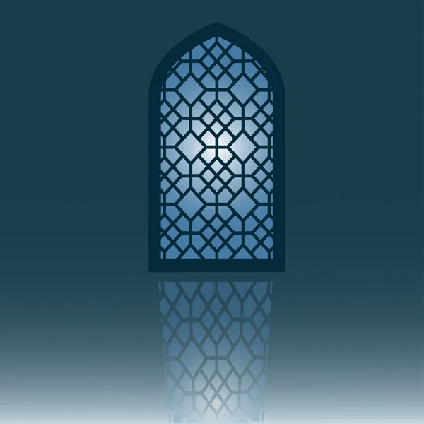 Ramadan Kareem Mosque window for islamic. Vector illustration. — Stock Vector