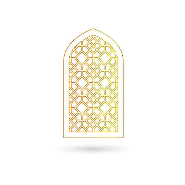 Ramadan Kareem Mosque window for islamic. Vector illustration. — Stock Vector