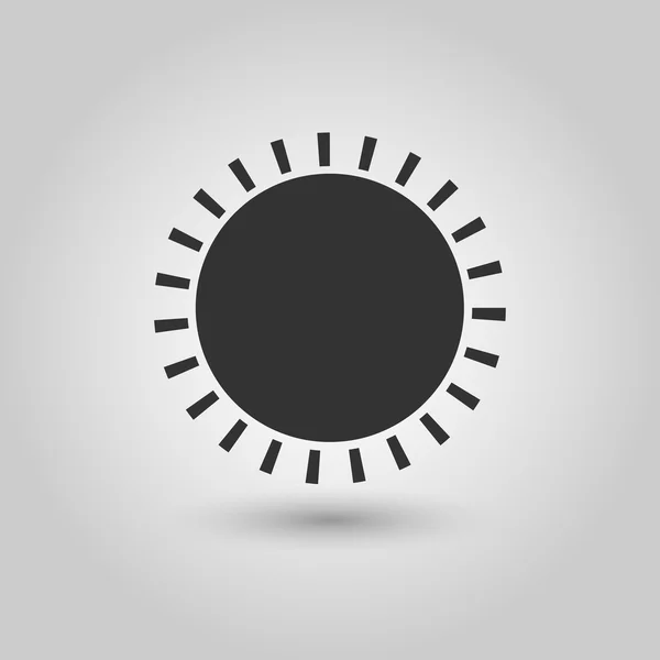 Icona del sole. illustrazione vettoriale. — Vettoriale Stock