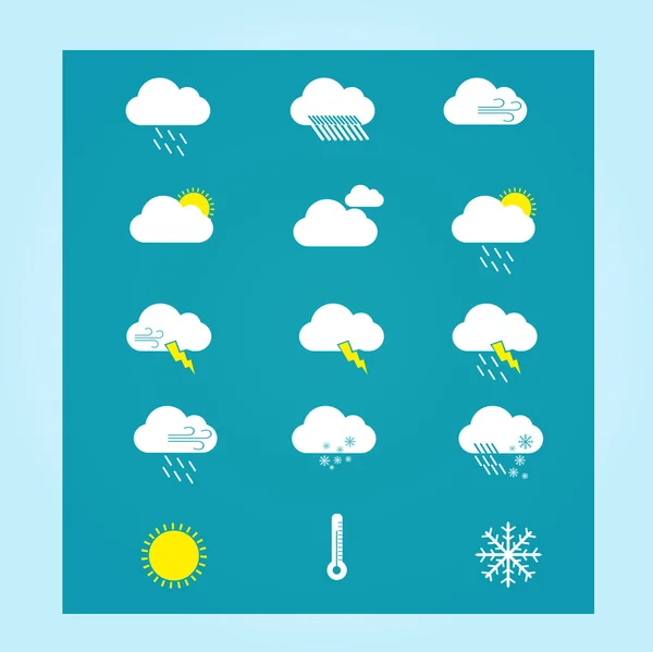 Set di icone meteo. illustrazione vettoriale. — Vettoriale Stock