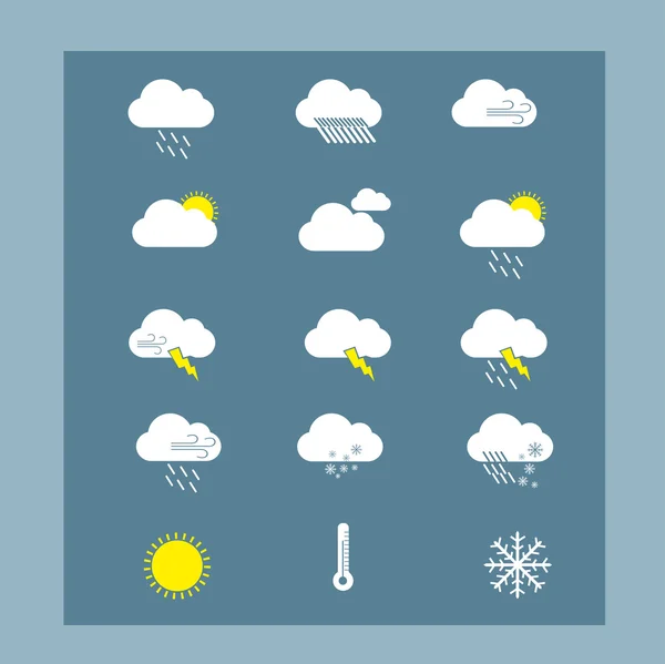 Set di icone meteo. illustrazione vettoriale. — Vettoriale Stock