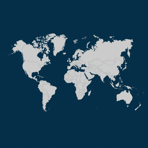 Dünyanın renkli harita. Vektör çizim.