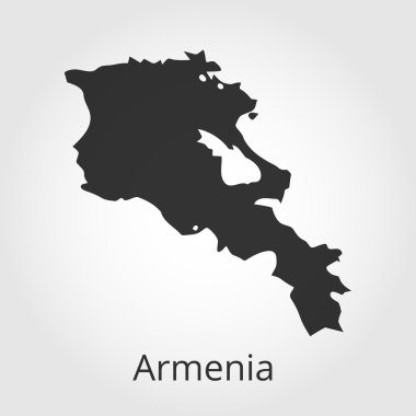  Ermenistan harita simgesi. Vektör çizim.