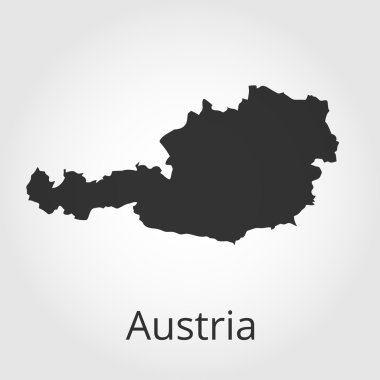 Avusturya harita simgesi. Vektör çizim.