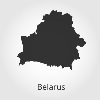 Beyaz Rusya harita simgesi. Vektör çizim.