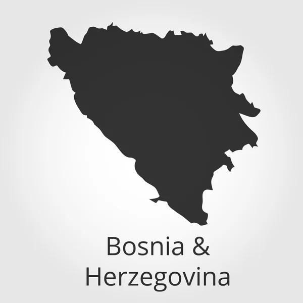 Иконка Боснии и Герцеговины на карте. Векторная иллюстрация . — стоковый вектор