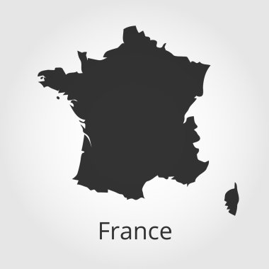 Frangı harita simgesi. Vektör çizim.