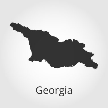 Georgia harita simgesi. Vektör çizim.