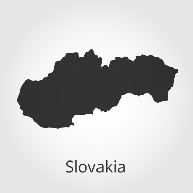 Slovakya harita simgesi. Vektör çizim.