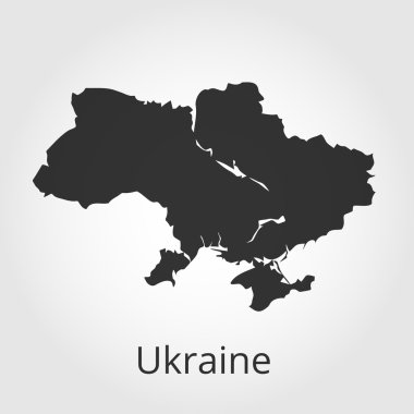 Ukrayna harita simgesi. Vektör çizim.
