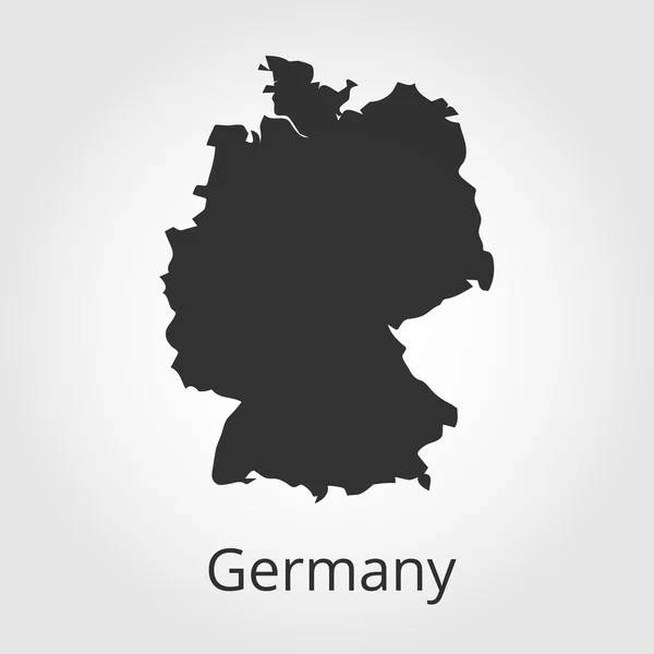 Ícone do mapa da Alemanha. Ilustração vetorial . —  Vetores de Stock